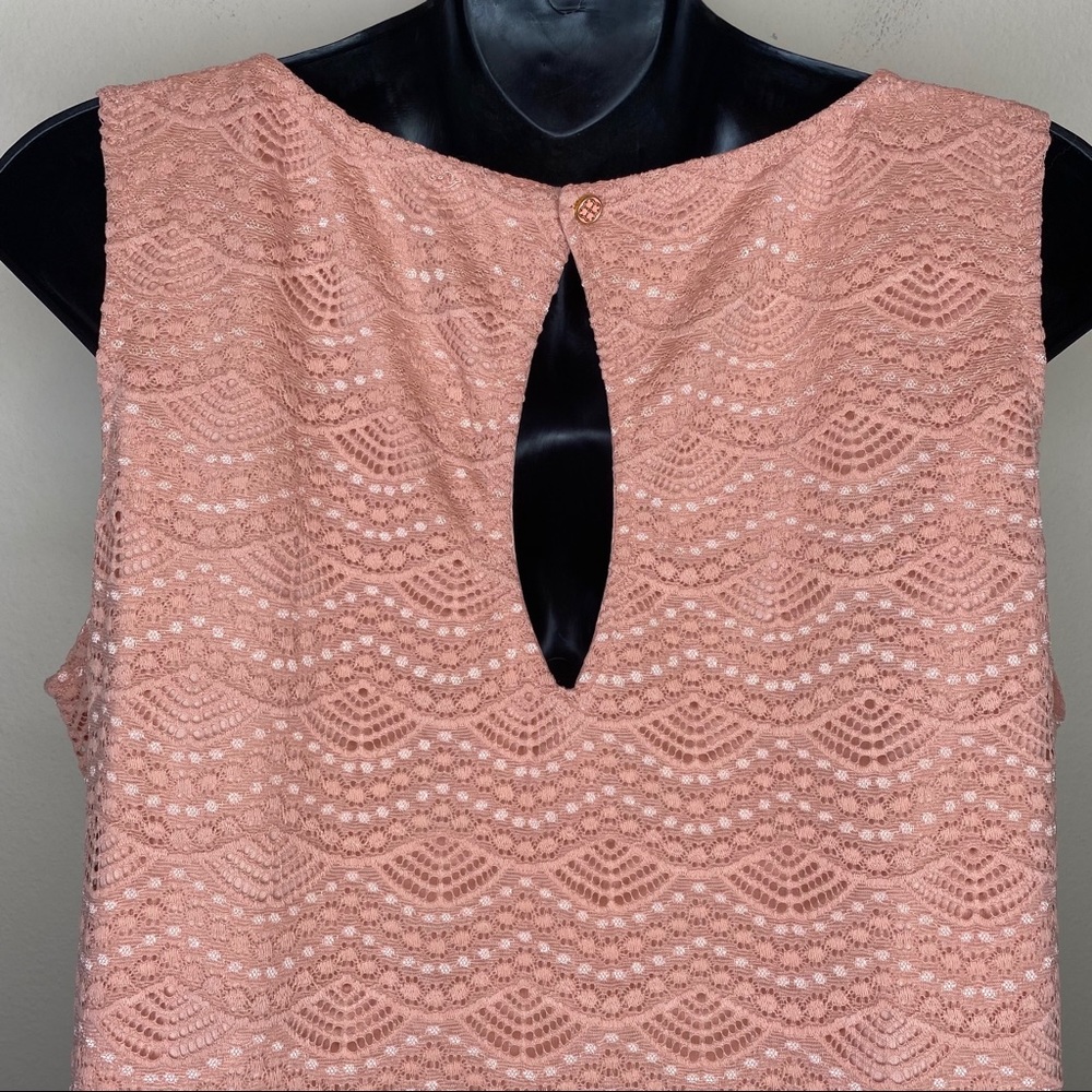 C. Wonder Dusty Rose Lace Overlay Sleeveless Dress - Picture 4 of 6